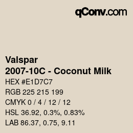 Color code: Valspar - 2007-10C - Coconut Milk | qconv.com