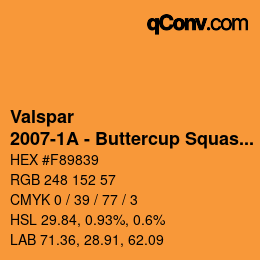 Color code: Valspar - 2007-1A - Buttercup Squash | qconv.com