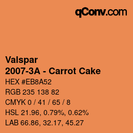 Color code: Valspar - 2007-3A - Carrot Cake | qconv.com