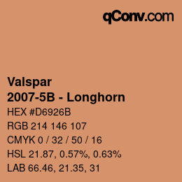 カラーコード: Valspar - 2007-5B - Longhorn | qconv.com