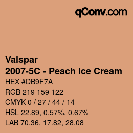 カラーコード: Valspar - 2007-5C - Peach Ice Cream | qconv.com