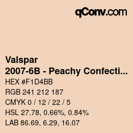 Farbcode: Valspar - 2007-6B - Peachy Confection | qconv.com