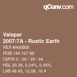 カラーコード: Valspar - 2007-7A - Rustic Earth | qconv.com