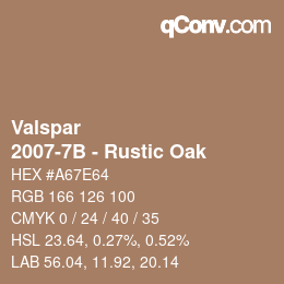 Code couleur: Valspar - 2007-7B - Rustic Oak | qconv.com