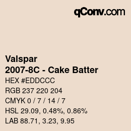 Color code: Valspar - 2007-8C - Cake Batter | qconv.com