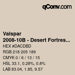 カラーコード: Valspar - 2008-10B - Desert Fortress | qconv.com