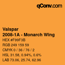 カラーコード: Valspar - 2008-1A - Monarch Wing | qconv.com