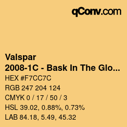 Color code: Valspar - 2008-1C - Bask In The Glow | qconv.com