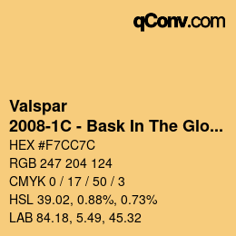 Código de color: Valspar - 2008-1C - Bask In The Glow | qconv.com