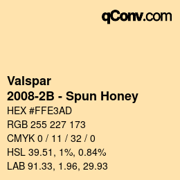 Código de color: Valspar - 2008-2B - Spun Honey | qconv.com