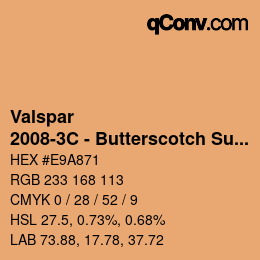 カラーコード: Valspar - 2008-3C - Butterscotch Sundae | qconv.com