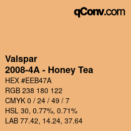 Farbcode: Valspar - 2008-4A - Honey Tea | qconv.com