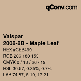 Code couleur: Valspar - 2008-8B - Maple Leaf | qconv.com