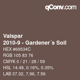 Color code: Valspar - 2010-9 - Gardener´s Soil | qconv.com