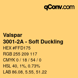 Color code: Valspar - 3001-2A - Soft Duckling | qconv.com