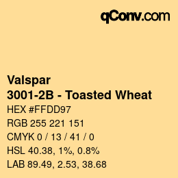 Color code: Valspar - 3001-2B - Toasted Wheat | qconv.com