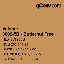 Color code: Valspar - 3002-5B - Butternut Tree | qconv.com