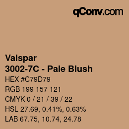 Color code: Valspar - 3002-7C - Pale Blush | qconv.com