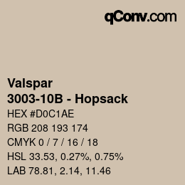 Color code: Valspar - 3003-10B - Hopsack | qconv.com
