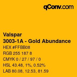 Color code: Valspar - 3003-1A - Gold Abundance | qconv.com