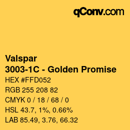 Color code: Valspar - 3003-1C - Golden Promise | qconv.com