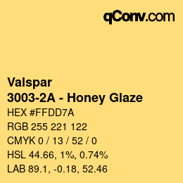 Color code: Valspar - 3003-2A - Honey Glaze | qconv.com