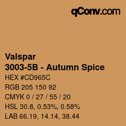 Farbcode: Valspar - 3003-5B - Autumn Spice | qconv.com