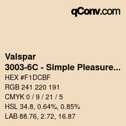 Farbcode: Valspar - 3003-6C - Simple Pleasures | qconv.com