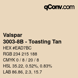 Farbcode: Valspar - 3003-8B - Toasting Tan | qconv.com