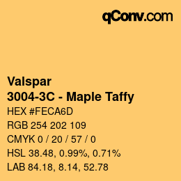 Color code: Valspar - 3004-3C - Maple Taffy | qconv.com