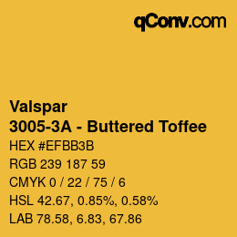 Color code: Valspar - 3005-3A - Buttered Toffee | qconv.com