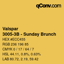 カラーコード: Valspar - 3005-3B - Sunday Brunch | qconv.com