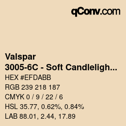 カラーコード: Valspar - 3005-6C - Soft Candlelight | qconv.com