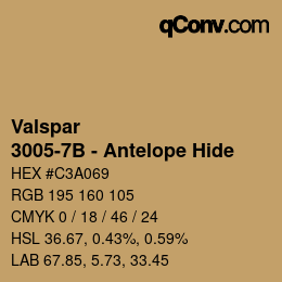 カラーコード: Valspar - 3005-7B - Antelope Hide | qconv.com