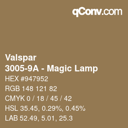 Color code: Valspar - 3005-9A - Magic Lamp | qconv.com