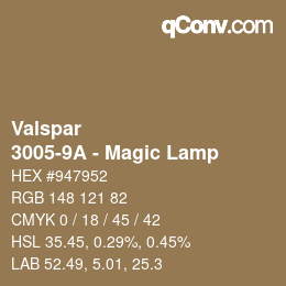 Color code: Valspar - 3005-9A - Magic Lamp | qconv.com