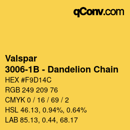 カラーコード: Valspar - 3006-1B - Dandelion Chain | qconv.com