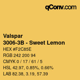 Color code: Valspar - 3006-3B - Sweet Lemon | qconv.com