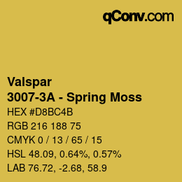 Color code: Valspar - 3007-3A - Spring Moss | qconv.com