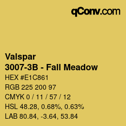 Color code: Valspar - 3007-3B - Fall Meadow | qconv.com