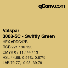 Código de color: Valspar - 3008-5C - Swiftly Green | qconv.com