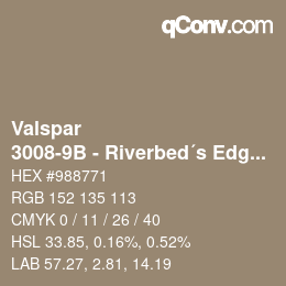 カラーコード: Valspar - 3008-9B - Riverbed´s Edge | qconv.com