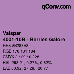 カラーコード: Valspar - 4001-10B - Berries Galore | qconv.com