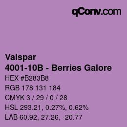 カラーコード: Valspar - 4001-10B - Berries Galore | qconv.com