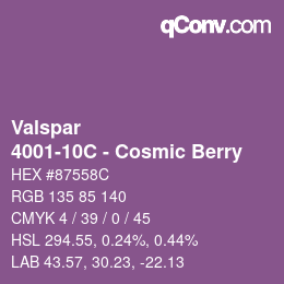 カラーコード: Valspar - 4001-10C - Cosmic Berry | qconv.com