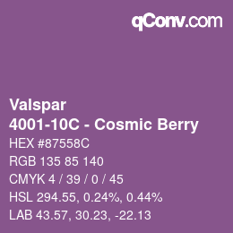 Color code: Valspar - 4001-10C - Cosmic Berry | qconv.com