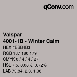Farbcode: Valspar - 4001-1B - Winter Calm | qconv.com