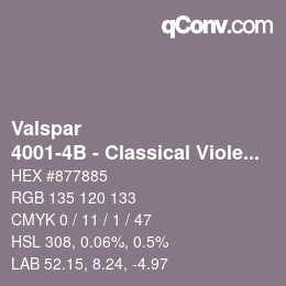 Farbcode: Valspar - 4001-4B - Classical Violet | qconv.com