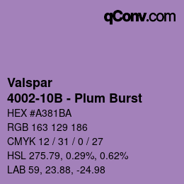 Farbcode: Valspar - 4002-10B - Plum Burst | qconv.com