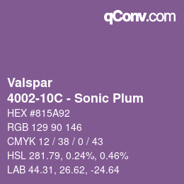 Color code: Valspar - 4002-10C - Sonic Plum | qconv.com